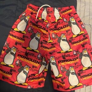 Flow Society Pink Penguin Paradise LAX shorts